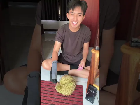 ใช้มีดพลาสติก หั่นทุเรียน #pipo #ปีโป้