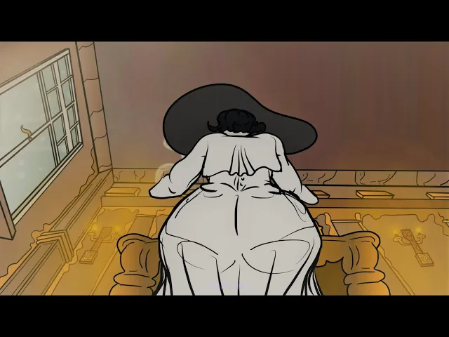 Lady Dimitrescu phone cutscene, butt you're the chair