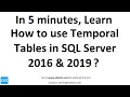 System Versioned Temporal Tables in SQL Server 2016 2019 with Ex to Insert Update Delete Drop