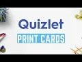 Print Quizlet Cards