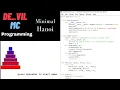 Hanoi Tower Minimal Hanoi Turtle demo Python program De - vil Mc Programming