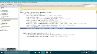 JTable in Swing Java Example