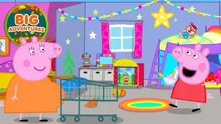 Peppa Pig SHOPS for Her NEW BEDROOM! 🤩|  Room Makeover Adventure | Full Episodes | 1 Hour