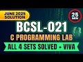 BCSL021 C Programming Lab in 25 Minutes Recursion Matrix Strings Viva Questions