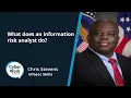 What does an information risk analyst do Cybersecurity Career Series