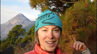 hiking an active volcano in Guatemala
