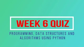 Week 6 Quiz python solution NPTEL