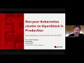 Run your Kubernetes cluster on OpenStack in Production