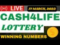 Cash4Life Lottery Drawing Results 17 Mar 2023 - Cash Ball