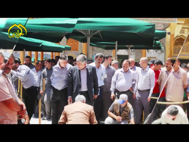 ⁣كيف تمت #تحديد اتجاة القبلة في الصحن الكاظمي الشريف ..