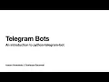 Hackerschool AY S 1 Creating Telegram bots with Python