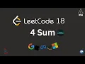 Leetcode 18 4Sum Two-Pointers Sorting SDE interview Sheet Optimal Solution Dry Run