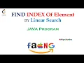 Search an Element By Linear Search Java Program
