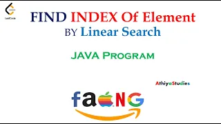Search an Element By Linear Search Java Program