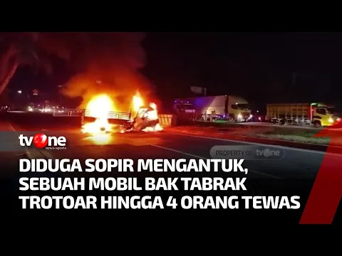 Pikap Terguling dan Terbakar di Subang, 4 Tewas 3 Luka Bakar