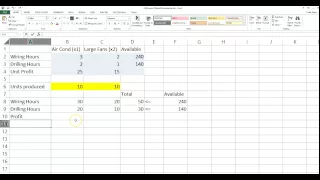 Linear Programming LP Excel Solver Solution