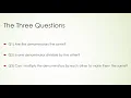 Adding and Subtracting Fractions The Three Questions