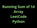 Running Sum of 1d Array - LeetCode