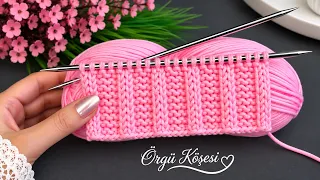 Kabarık İlmekleriyle Göz Alıcı ve Şık Bir Örgü Modeli 🩷İki Şiş Örgü model #crochet