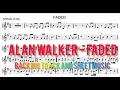 Alan Walker - Faded Backing track and sheet music for Saxophone Bb Trumpet Clarnet Bb