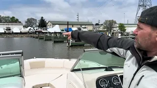 Marina maneuvering and docking in windy conditions