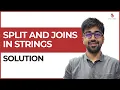 Solution String methods - Split and Joins Class 51 Python Core Advance Course