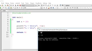 Post-increment and Pre-increment Operator C Program