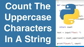 Count The Uppercase Characters In A String Python Example