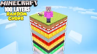I Survived 100 RANDOM Layers In ONE Chunk In Minecraft!