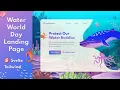 World Water Day Responsive Landing Page Speed Code Svelte TailwindCSS