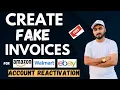 Create Fake Invoices For Amazon Account Reactivation