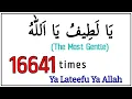 Ya Lateefu Ya Allah || 16641 times || يَا لَطِيفُ يَا اَللّٰهُ The Most Gentle #yalatif #asmaulhusna