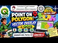 Point on Polygon in QGIS Vector Overlay Using Real Map Vector Data