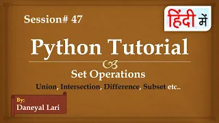 Set Operations Union Intersection Difference Subset Superset Python Tutorial