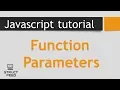 JavaScript Tutorial 8 - Function Parameters