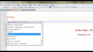 PHP ARRAY CLASS 20 php array - fill function for web development php expart class in bangla