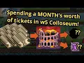 Spending a month worth of tickets to the w5 colloseum what do we get