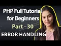 Error Handling in PHP PHP Tutorial for Beginners PHP Tutorial in Hindi