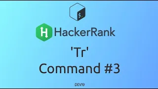 Tr Command HackerRank Linux Shell