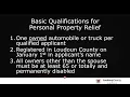 Loudoun CountyTax Relief Program for Elderly and Disabled Residents 2021