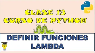 FUNCIONES LAMBDA en Python Curso de Python desde CERO