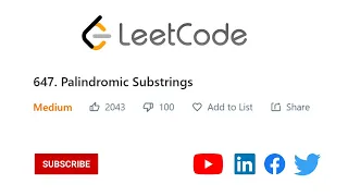 647 Palindromic Substrings Java - Leetcode