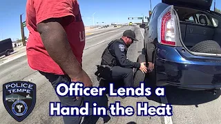 Tempe Officer Lends a Hand in 102 Heat
