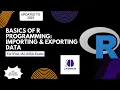 R for CS1 CS2 Importing Exporting Data