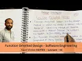 Design Strategies - Function Oriented Design in Software Engineering Tutorials in Hindi