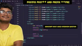 Postfix and prefix JavaScript Deepak sIr