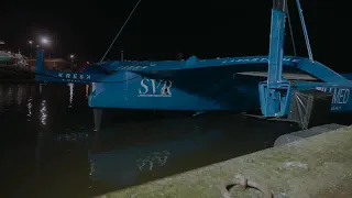Launch Video of the HUGE SVR Lazertigue and Loick chats to ULTIM Superstar Sailor Charles Caudrelier