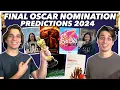 FINAL 2024 Oscar Nomination Predictions