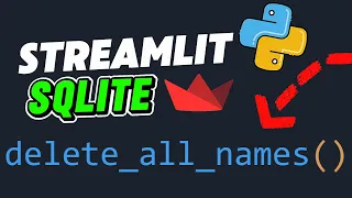Streamlit SQLite Tutorial 8 Danger Zone Delete All Data with One Click