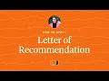 How to Apply Letter of Recommendation